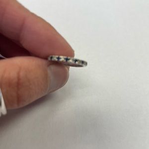 Vera Wang love collection l/8 blue diamond hoop earring . Lost one .